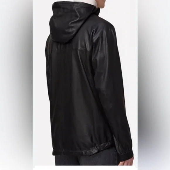 J.Lindeberg Black Leather Men's Jacket - Picture 2 of 6